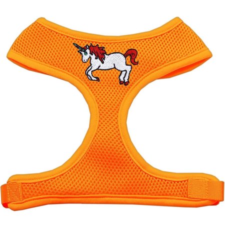 MIRAGE PET PRODUCTS Unicorn EmbroideRed Soft Mesh HarnessOrange Small 680-H01 ORSM